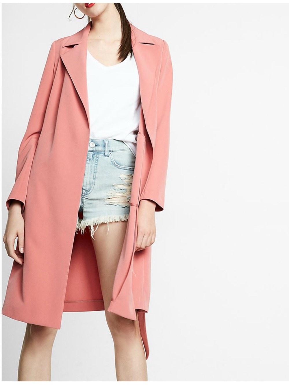 Express | Sunset blush soft trench coat jacket